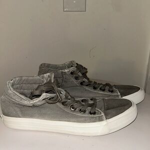 Gray Mid-Top Sneakers